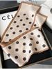 Simple And Elegant Polka Dot Satin Scarf For Women'S Neck And Hair Accessory Bandana,Hair Band,Head Band