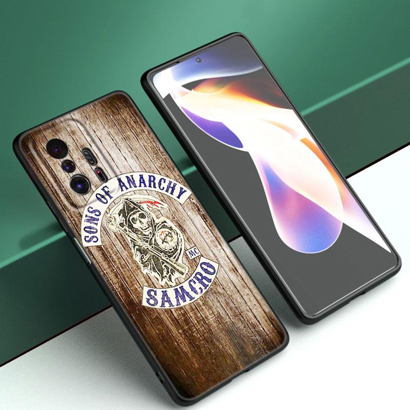 Sons of Anarchy TV Black Silicone Phone Case For Xiaomi Mi 9 SE 8 10T 11 12 13 Lite 9T 11T 12S 12T 13T 14 Pro 5G NE 11i 12X