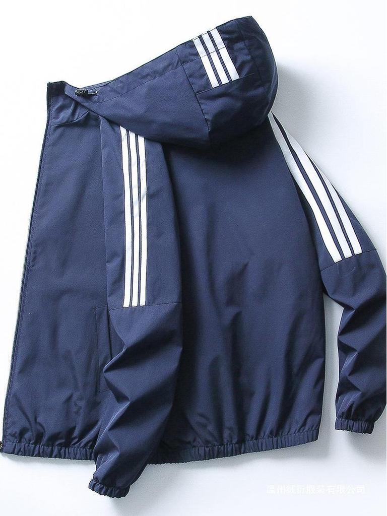 Men's Hooded Sport Jacket - Casual, Lightweight Spring/Autumn Outerwear for Teen Students