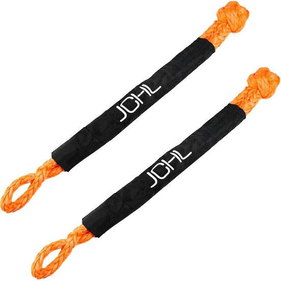 Soft Shackle Synthetic Road Recovery Rope 1/2' X 23 Inch 56000LBS Breaking Strength Tow Shackles For Sailing SUV Off Road Towing ATV Recovery 2 Pack