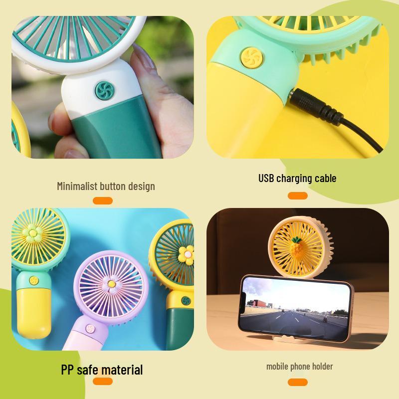 Rechargeable USB Mini Fan: Portable Handheld & Desktop Stand, Ideal Student Gift