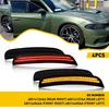 For Dodge Charger 2015- Smoked Lens LED Side Marker Lights Front Rear 4PCS