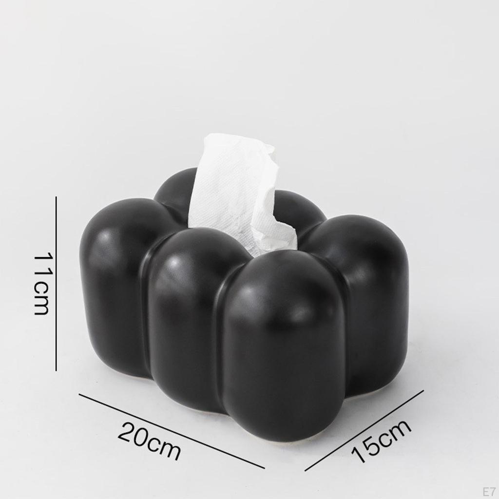 Ceramic Tissue Case Decoration Facial Tissues Container for Desktop Vehicle Dorm