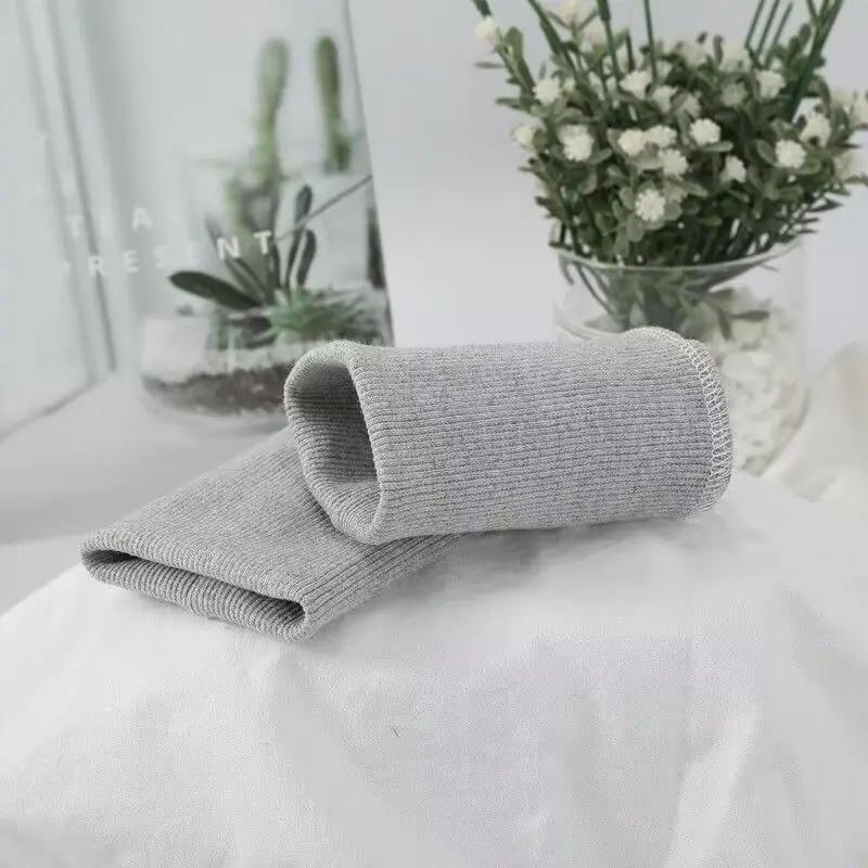 Pure Cotton Knitted Fine Ribbed Sweatshirt Jacket Clothing Accessories Fabric with Cuffs Sleeves Hem and Bottom Edge
