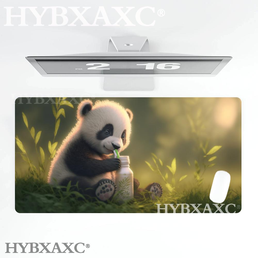 HYBXAXC Cute Panda Collection Mouse Pad Set Aesthetic Bamboo Forest Large Gaming Mousepad for Office Panda Lovers