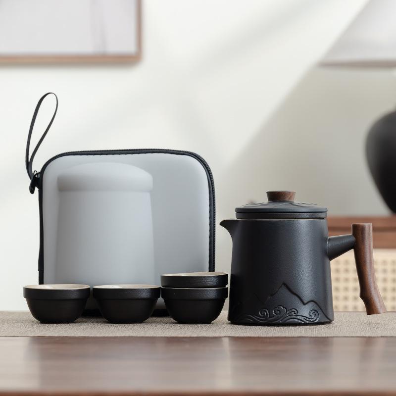 Travel Tea Set Small Set Outdoor Camping Portable Kung Fu Tea Set Kuaike Cup Storage Bag Business Gift