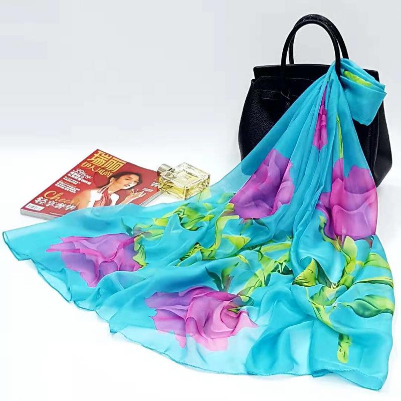 All-Season Oversized Chiffon Scarf for Women - Sun Protection & Versatile Wear
