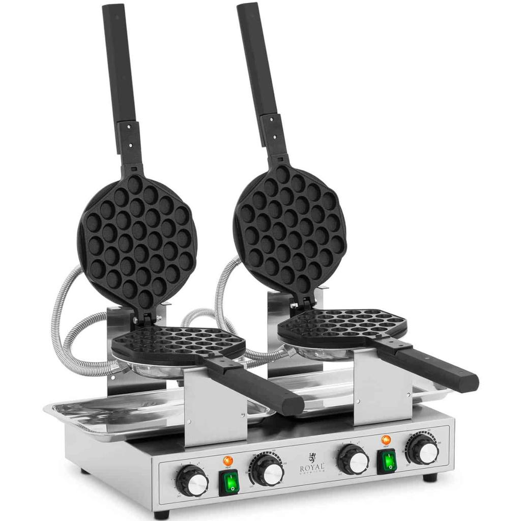 Double Bubble Waffle Maker for Bubble Waffles TEFLON 2 X 1400 W