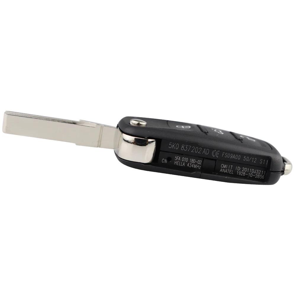 3 Button Remote Key 5K0837202AD For Volkswagen Caddy Golf