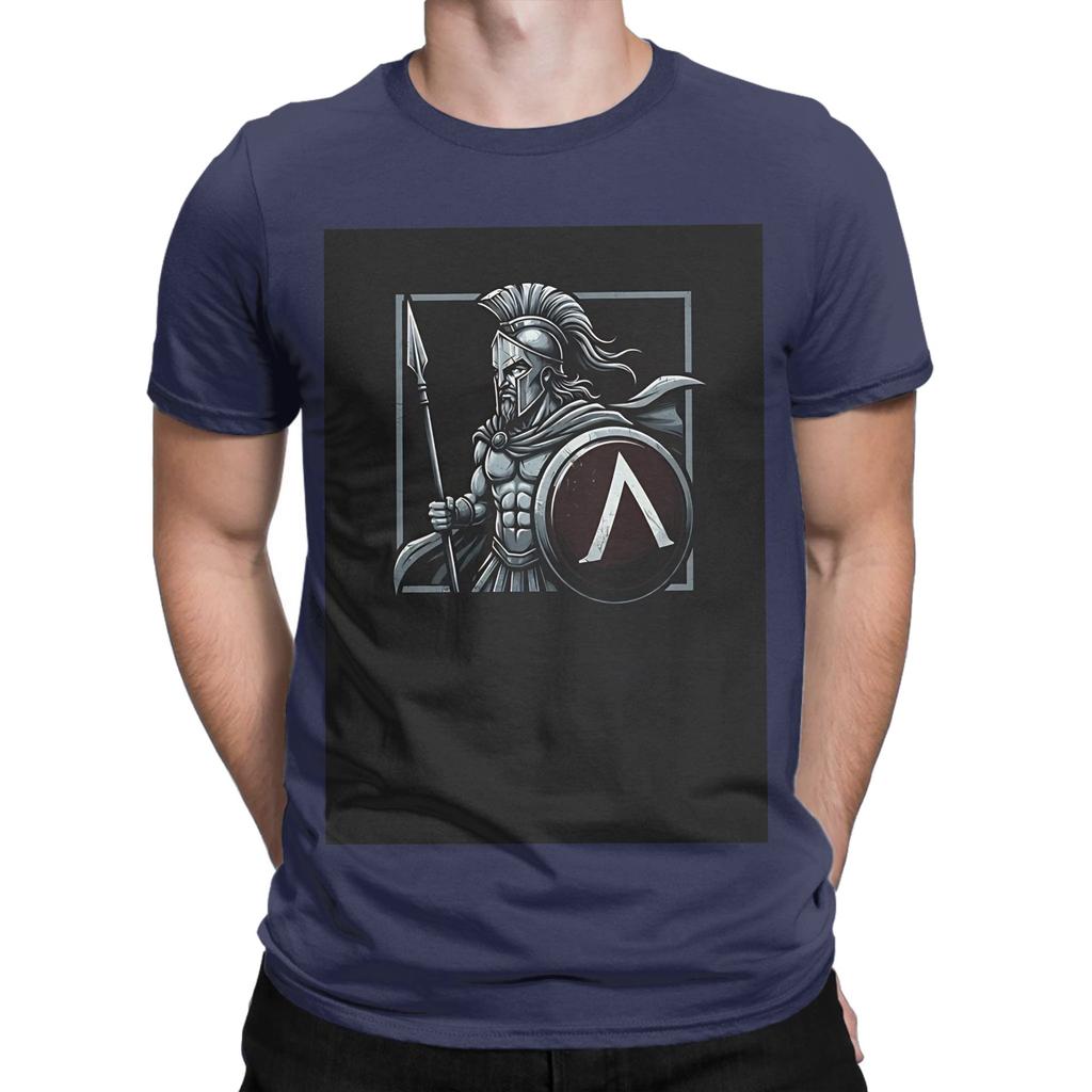 Leonidas Brave Spartan Warrior King Graphic 100 Cotton Tshirt Spartan Tops Tees For Unisex