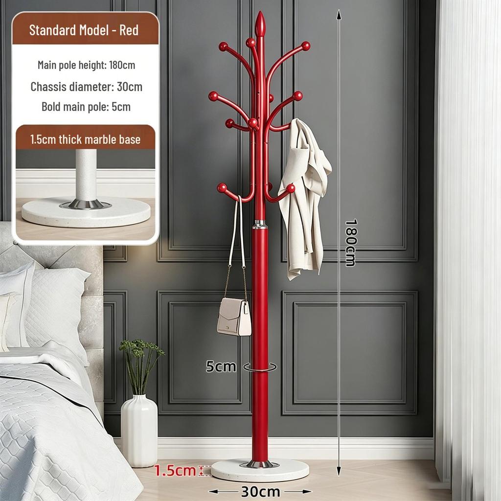 European Style Floor-Standing Coat and Bag Rack for Bedroom
