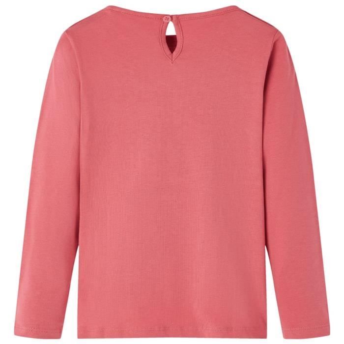 T-shirt enfants manches longues imprimé floral 92-104-116-128-140 2 couleurs disponibles