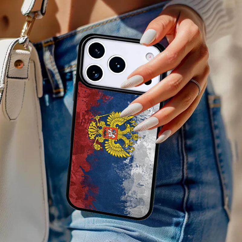 Russia Flag Phone Case For iPhone 17 Air 14 15 13 12 Max Cover For Apple 16e 11 Pro Max Plus Coque