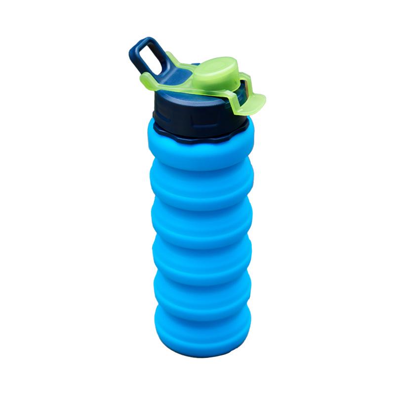 Silicone Folding Water Cup 500ml - Large Capacity Sports Outdoor Kettle