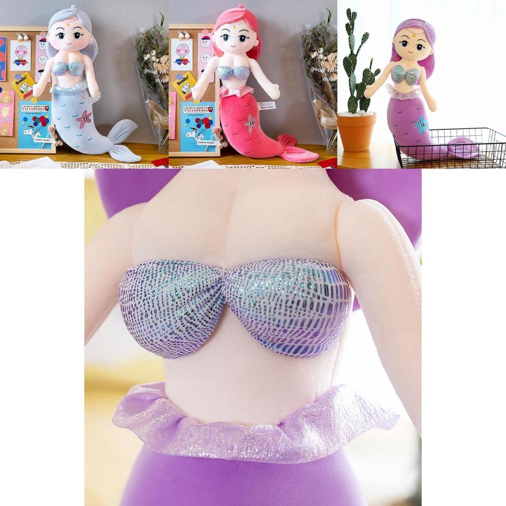 Adorable Mermaid Stuffed Plush Doll Soft Toy Perfect For Girls Birthday Gifts