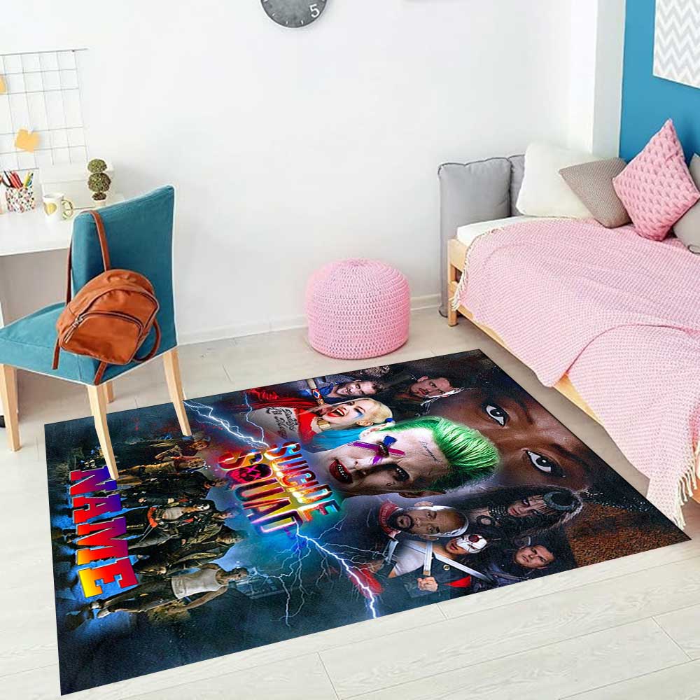 Warnermedia (5) Customize your name rug, office chair cushion, home bedroom living room gift.