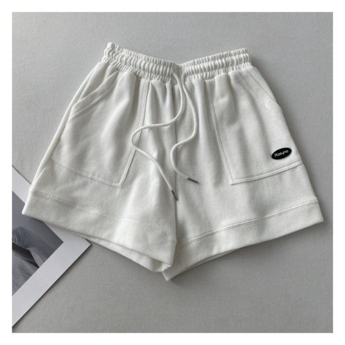 Women's Comfortable Loose Wide-legged Drawstring A Pants Slim Waist Slim Fit Casual Home Versatile Sports Shorts