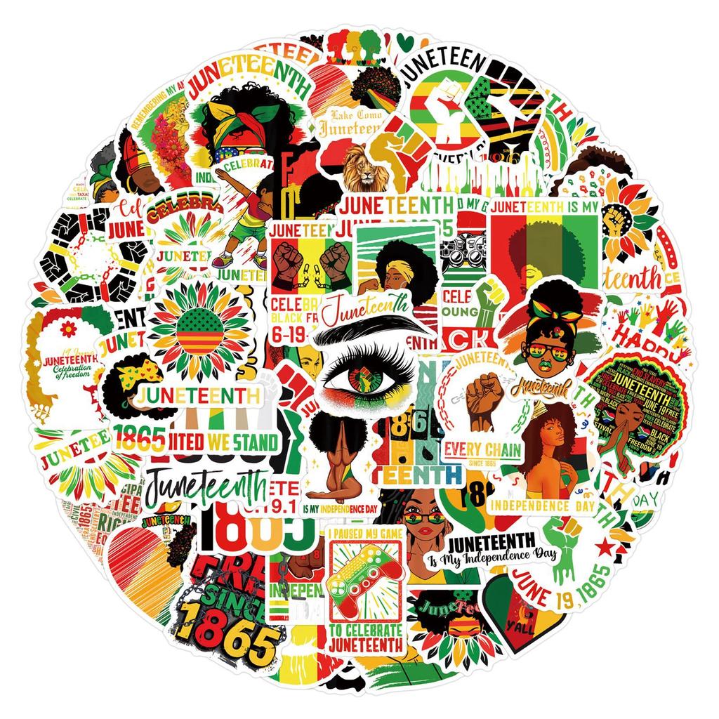 110 Black Juneteenth Graffiti Stickers Scooter Laptop Stickers
