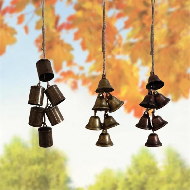 Hangings Bells Iron/Bronze with Bells Old Appearance Christmas Bells Metal Cowbell