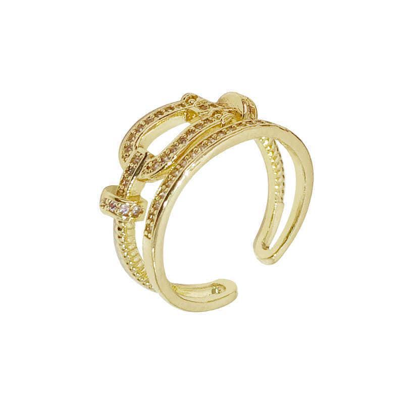 Diamond Knot Korean Influencer Adjustable Ring – Elegant, Chic Style Index Finger Accessory