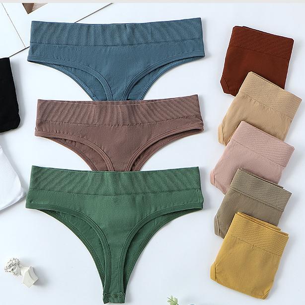 Women Sexy Low Waist Underwear Seamless Sports Fitness Panties Female G String High Elastic Lingerie Temptation Briefs