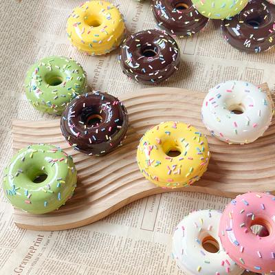 2PCS Simulation Donut Fake Cake Bread Model Dessert Baking Shop Display Props Ornament Baby Shower Wedding Party Dessert Decor