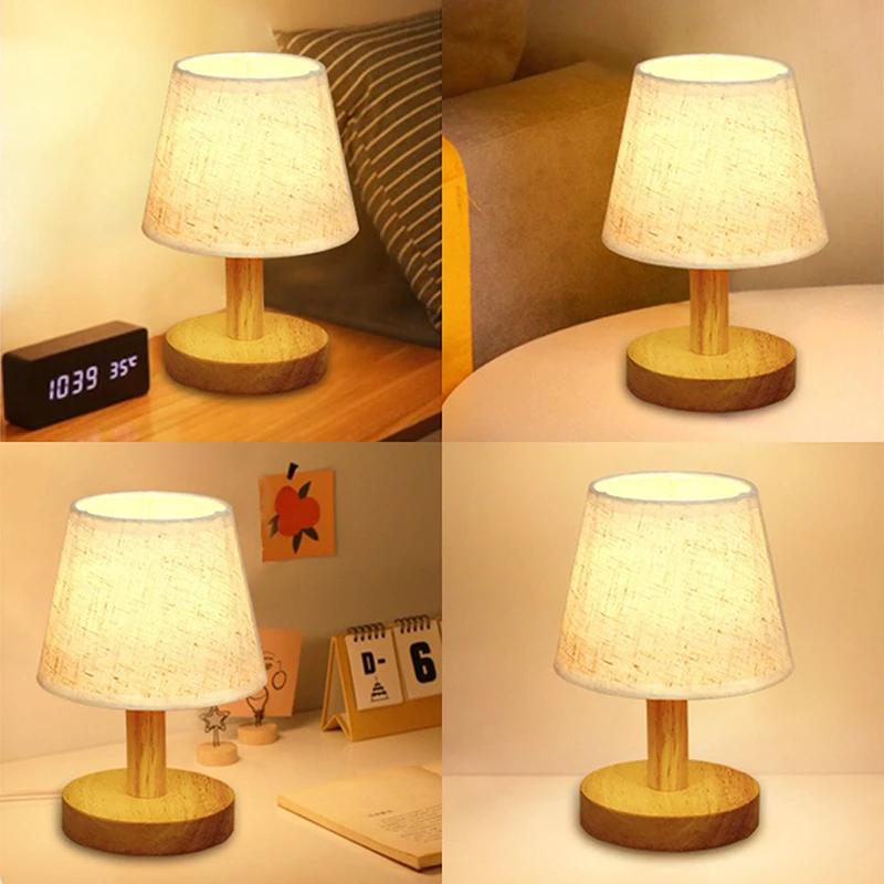 Retro LED Table Lamp USB Powered Lighting For Living Bedroom Bedside Night Lamp Desktop Linen Lamp Decoration LED Desk Lights