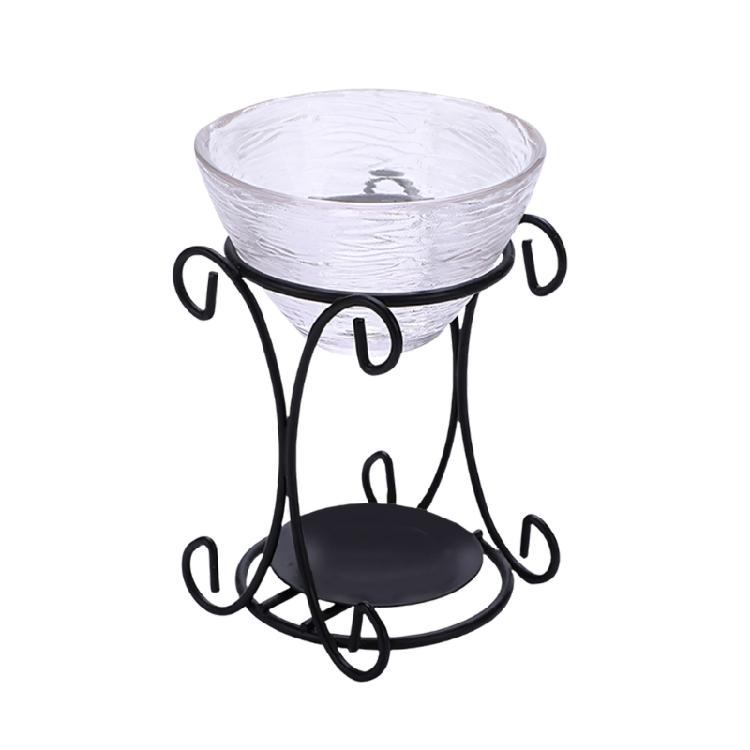 

Modern Home Decorative Essential Oil Warmer With Glass Plate And Elegant Metal Frame For Warm Ambiances Creation 1