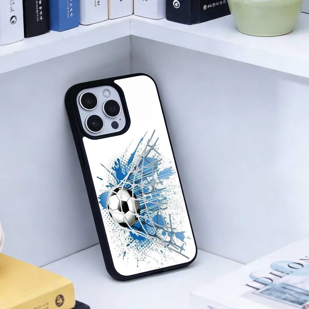 Fire Football Soccer Ball  Phone Case For iPhone 14,16,15,13,17,12,Plus,Pro,Max Magnetic For Magsafe Frosted Cover