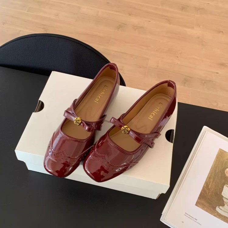 Camellia Mary Jane shoes women's spring and autumn new versatile temperament with skirt single shoes
