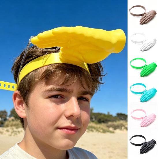 Palm Sized Sun Hat 3D Printed Lightweight Over-the-Head Visor Hat Open Frame Design Headband Style Summer Outdoor Hat