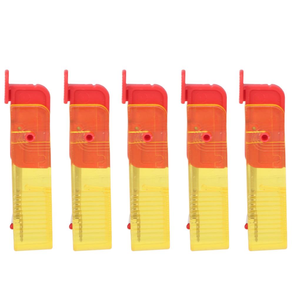 5pcs Folding Seam Rippers Steel Portable Thread Remover Seam Rippers Tool with Clear Hat for Sewing Crafting Yellow