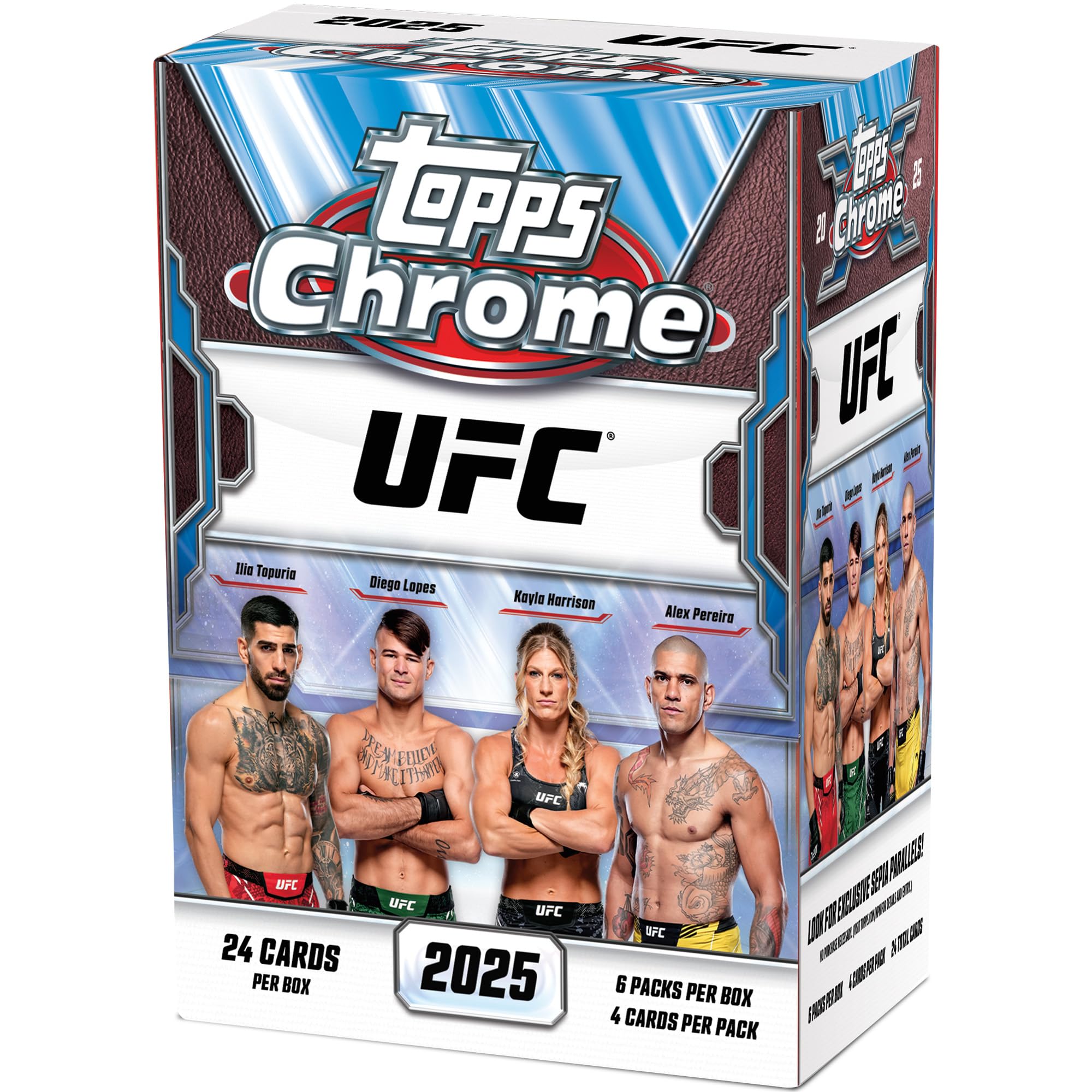 

Topps 2025 Chrome UFC Запечатанный заводской бокс с ценностью - -