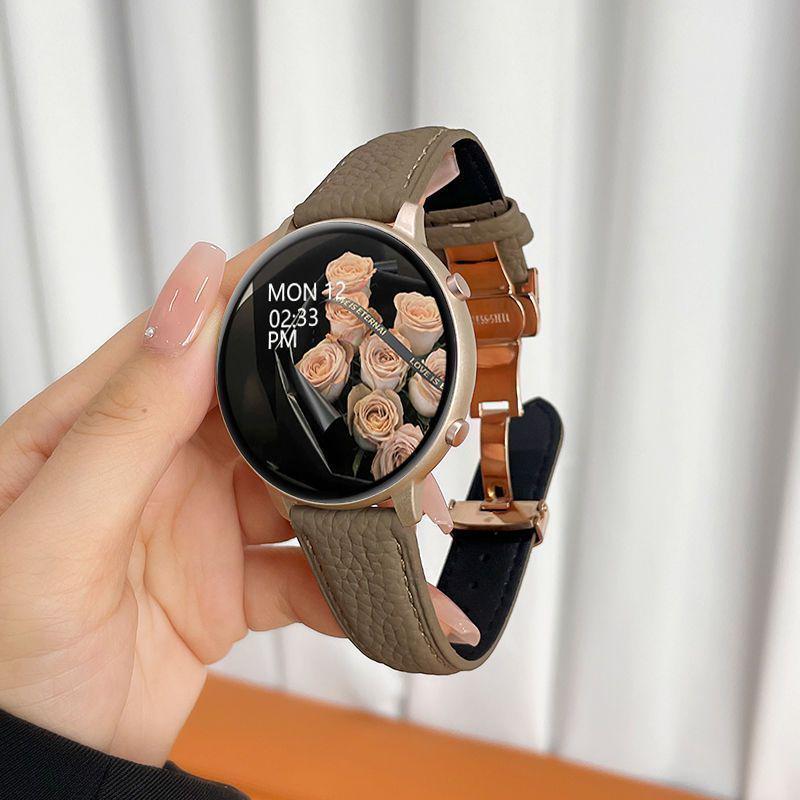 Women's Multifunctional Smartwatch with Offline Payment, Genuine Leather Strap, Bluetooth Call, Sports Features - Model CY700