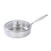 304 Stainless Steel Tri-Ply Hammered Frying Pan Nonstick Without Coating Steak Searing Induction Gas Stove