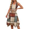 Damen Freizeitkleid für den Sommer, Tankkleid, lockeres Strandkleid mit Taschen, ausgestelltes Midi-Sommerkleid