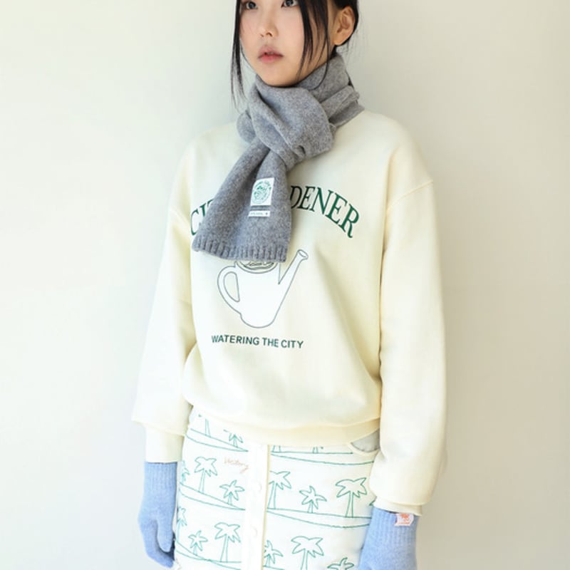 GOCORI SHORT KNIT GLOVES - SKY BLUE Knit Gloves Wool Gloves