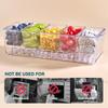 Chilled Condiment Tray Server with 5 Containers and Removable Compartments  Clear Garnish Serving Platter for Bar Accessories