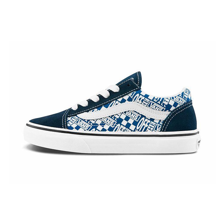Vans Old Skool Canvas Low Top Kids Skate Shoes Kids Sneakers Blue White VN0A4BUU3U1