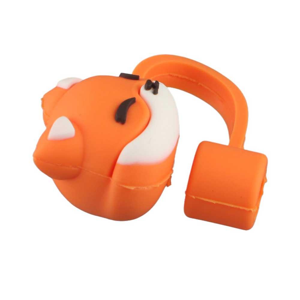 Roztomilé kreslené silikonové nápojové nádobí Ochrana proti stříkající vodě Ozdoba na brčko Prachovka Kryt na brčko Doplňky ke kelímku