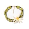 Bracelet Bamboo Flowers Jewelry Set Handmade Floral Ear Studs  Vacation