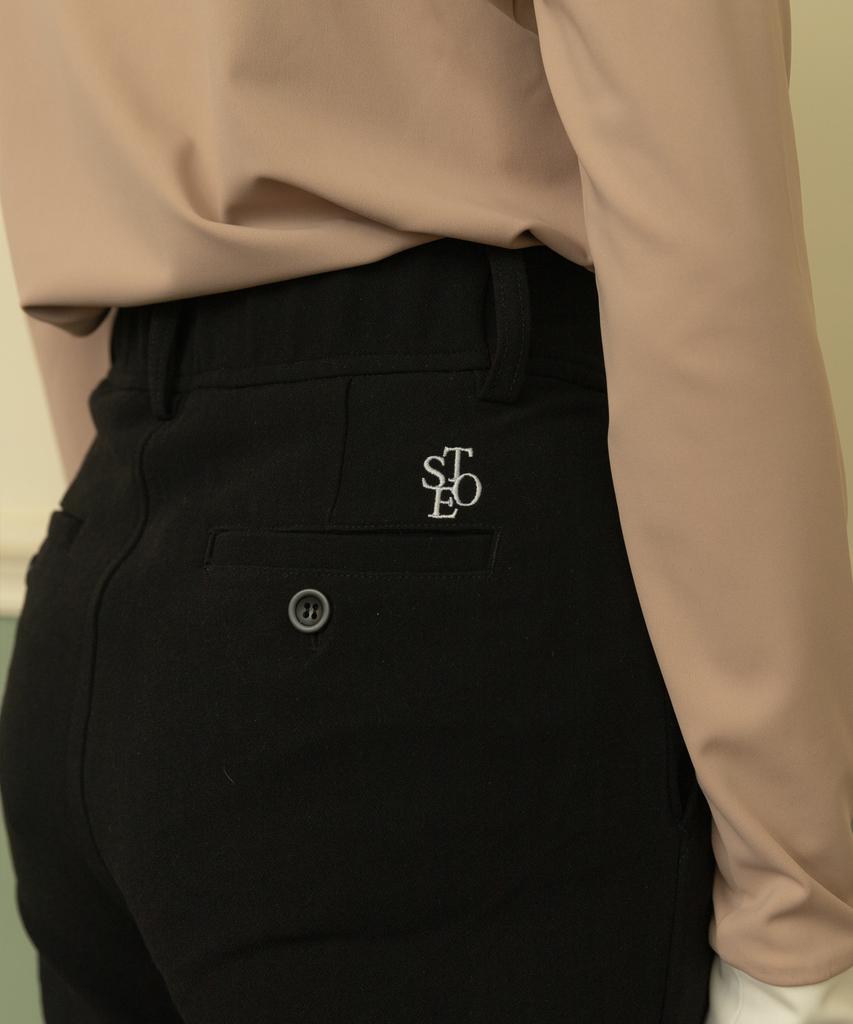SELITIO Women'S Classic Straight Fit Elastic Waist Pants Black