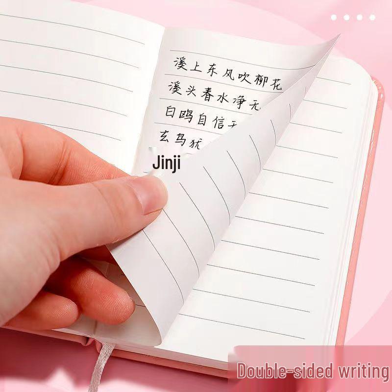 Premium Soft-Feel Leather A7 Mini Pocket Notebook - Portable Lined Memo