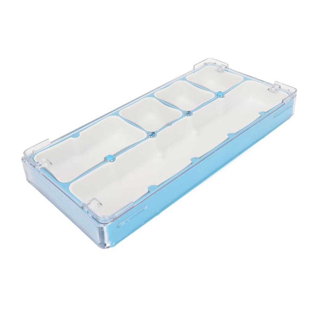 Watch Parts Storage Box 5 Compartments Multi Functions Portable Watch Accessory Organizer Blue
