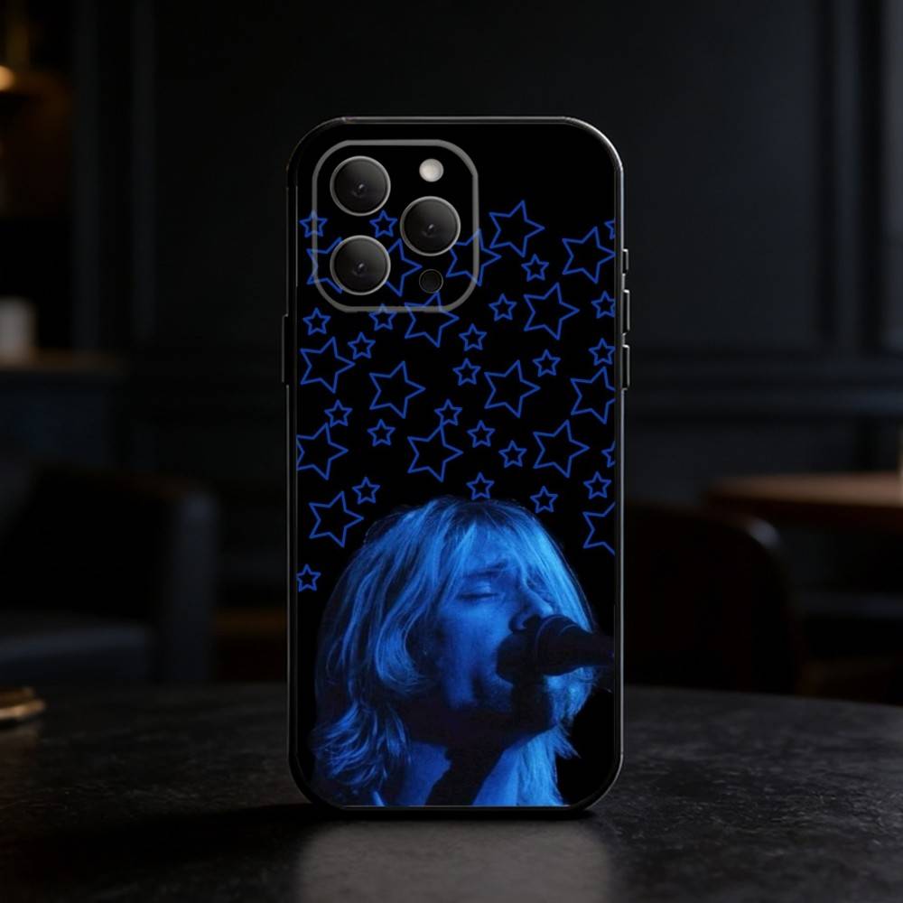 K-Kurt Singer C-Cobain Phone Case Silicone Black Soft For IPhone 17,16,15,14,13,12,11,SE,Plus Pro Max