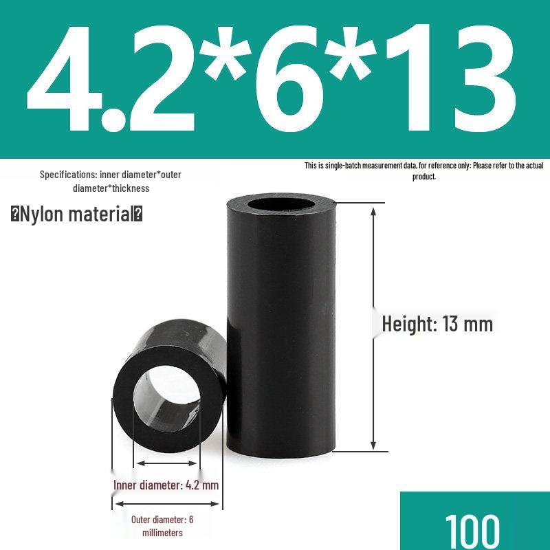 Nylon Wear-Resistant Hollow Cylindrical Spacer Sleeve and Bearing Bushing