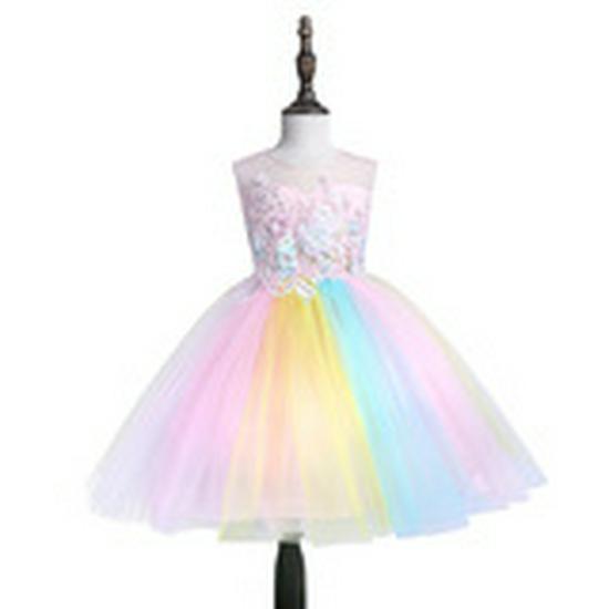 INS Summer Style Cotton Strappy Dress for Toddlers & Girls, Solid Color Patchwork Mesh Princess Puffy Skirt