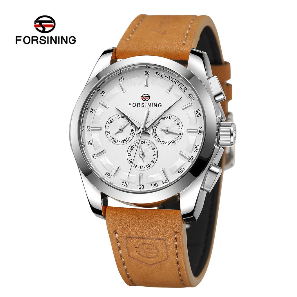 Forsing Men's Fashion Leisure Mechanical Machine Multifunctional Mechanical Watch