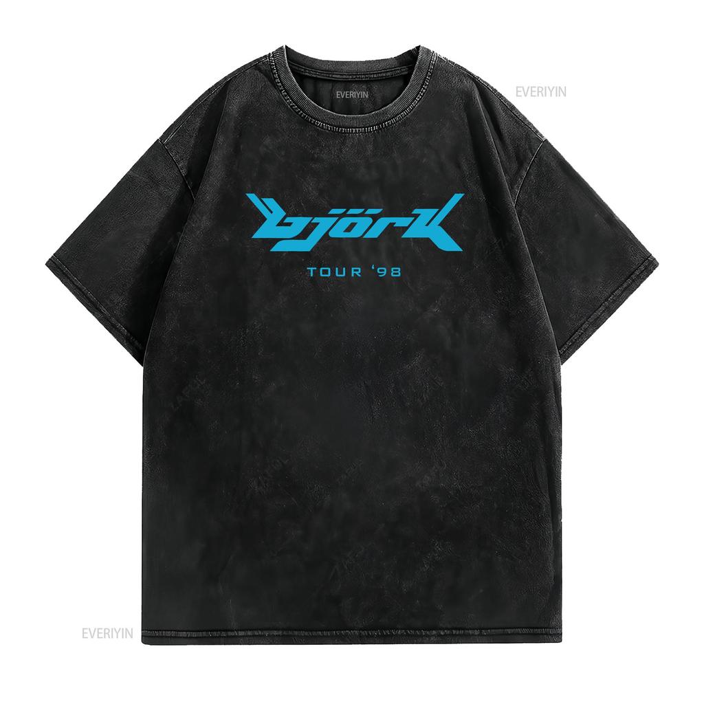 Vintage 90s Bjork Tour Gothic Double Sided 100 Cotton T Shirt XL 101871 Vintage Washed Breathable Unisex Versatile Stylish