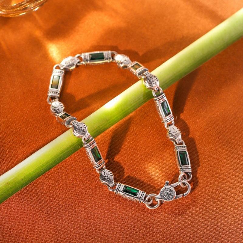 Heavy Industry Creates Rattan Pattern Bracelet Retro Bracelet Couple